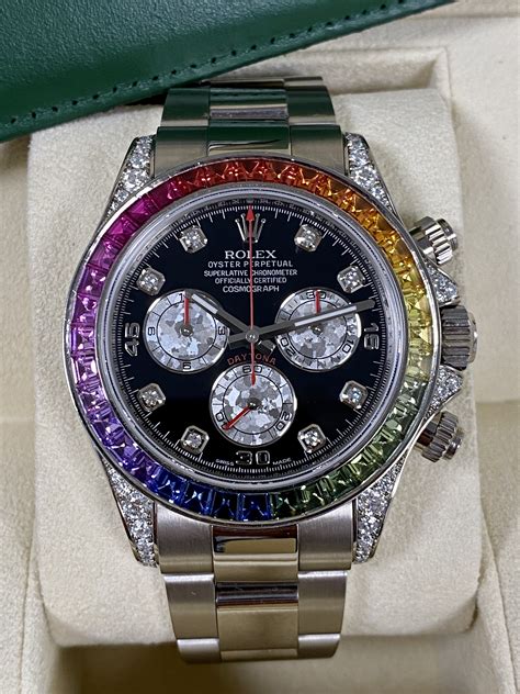 rolex daytona rainbow oro|rolex daytona rainbow retail price.